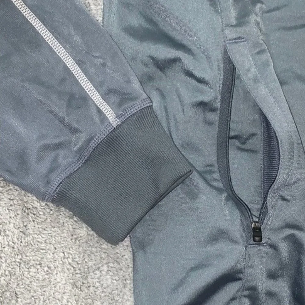 ADIDAS Track Jacket Grey & White Full Zip